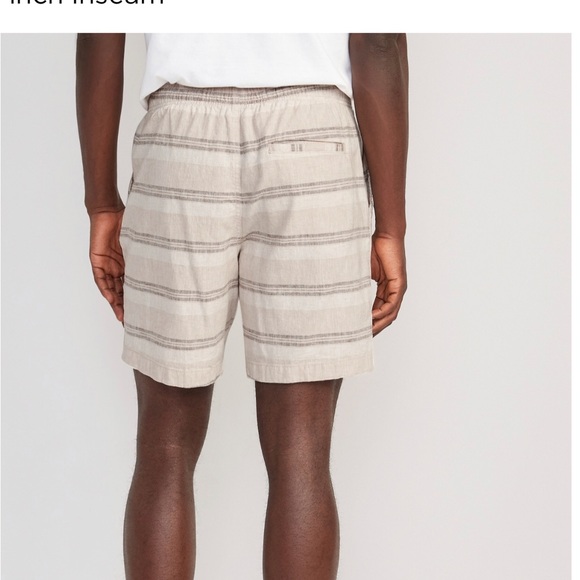 Linen-Blend Jogger Shorts 7-inch inseam - Picture 5 of 7